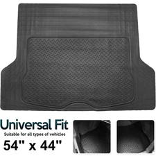 SUV Truck Cargo Mat Trunk Car Floor Mats All Weather Liner Semi Custom Fit Black
