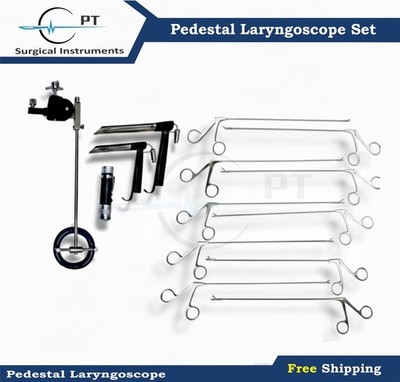 ENT Pedestal Laryngoscope Set Micro Laryngeal Surgery Endoscopic Instruments kit