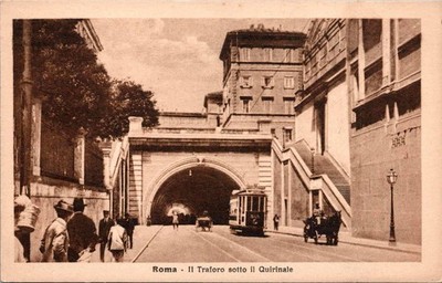 Roma Il Traforo sotto il Quirinale Street Scene Postcard