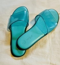 Cat  Jack Girls Sandals Blue Sawyer Jelly Slides Size 4, New With Box