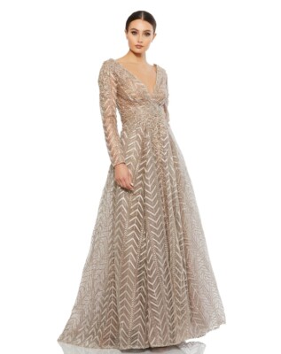 Mac Duggal CHEVRON Evening Dress Size 18 $798.00 | eBay