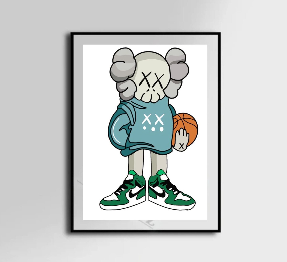 Kaws Basketball Dunks art Canvas Poster wall art home decor