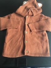H&M Knitted cardigan with hood & ears 6-9 months