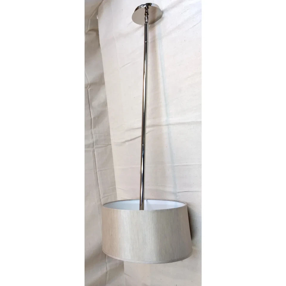 Elk Jorgensen 3 灯吊坠,灰褐色木材和抛光镍 31334/3 — 第 2/4 张图片