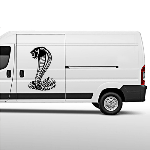 Car Decal Vinyl Cobra Snake Graphics Hood Side Body Stickers Black Accessory SUV - Bild 5 von 9