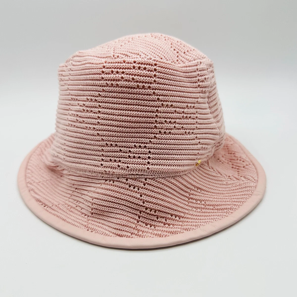 eBay 5972 Gucci GG Light 656573 Malibu Cable Logo Bucket Pink Hat | Knit Women\'s Fedora