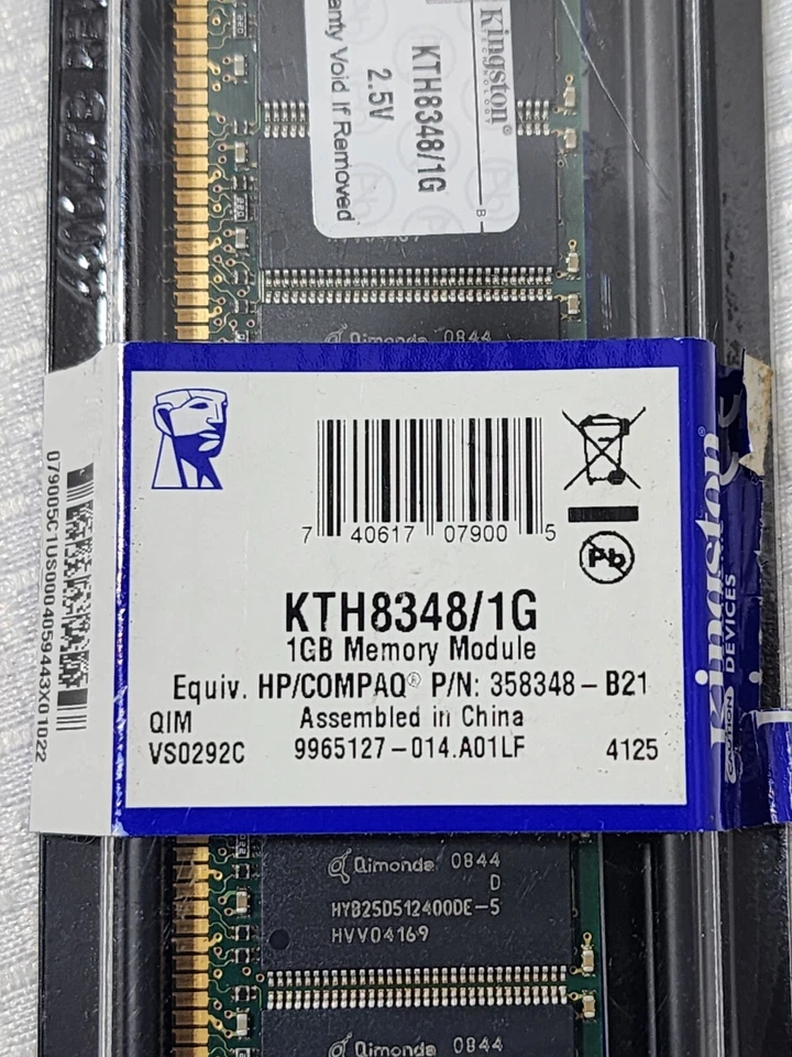 Kingston KTH8348/1G 1GB DDR Server RAM Memory - Image 2 of 2