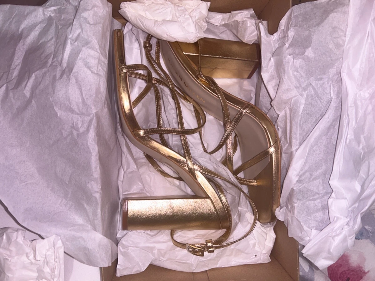 Karen millen gold heels hot sale