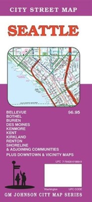 City Street Map of Seattle, Washington, by GMJ Maps (2019)