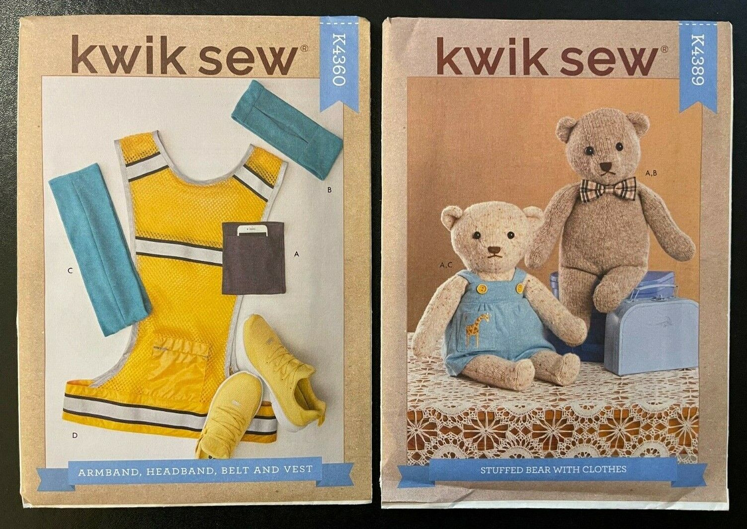 Kwik Sew K4360 &/or K4389 (OS) Running Accessories / Stuffed Bea