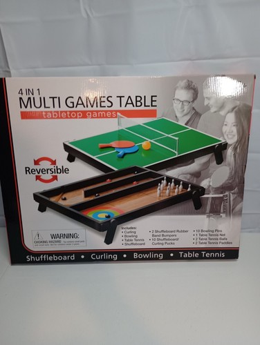 Tabletop Games, Multi 4 In 1 (Bowling, Table Tennis, Shuffleboard, Curling) - Picture 2 of 3