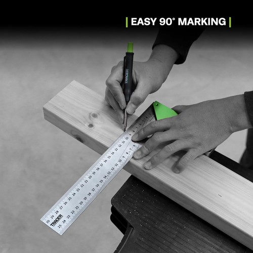 Tracer Tools 300mm Carpenters Precision Aluminium Metric Set Square Rule,ACS300M - Picture 3 of 7