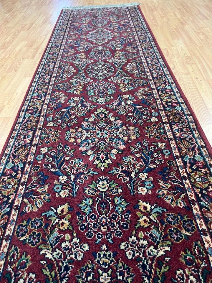 Alfombra oriental de 2'7" x 8'7" Karastan Sarouk diseño piso corredor - pila completa Foto 4 de 4