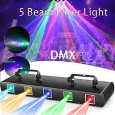 5 Lens 5 Beam RGBYC DJ Laser Light Show DMX Projector Disco Party Stage Lighting