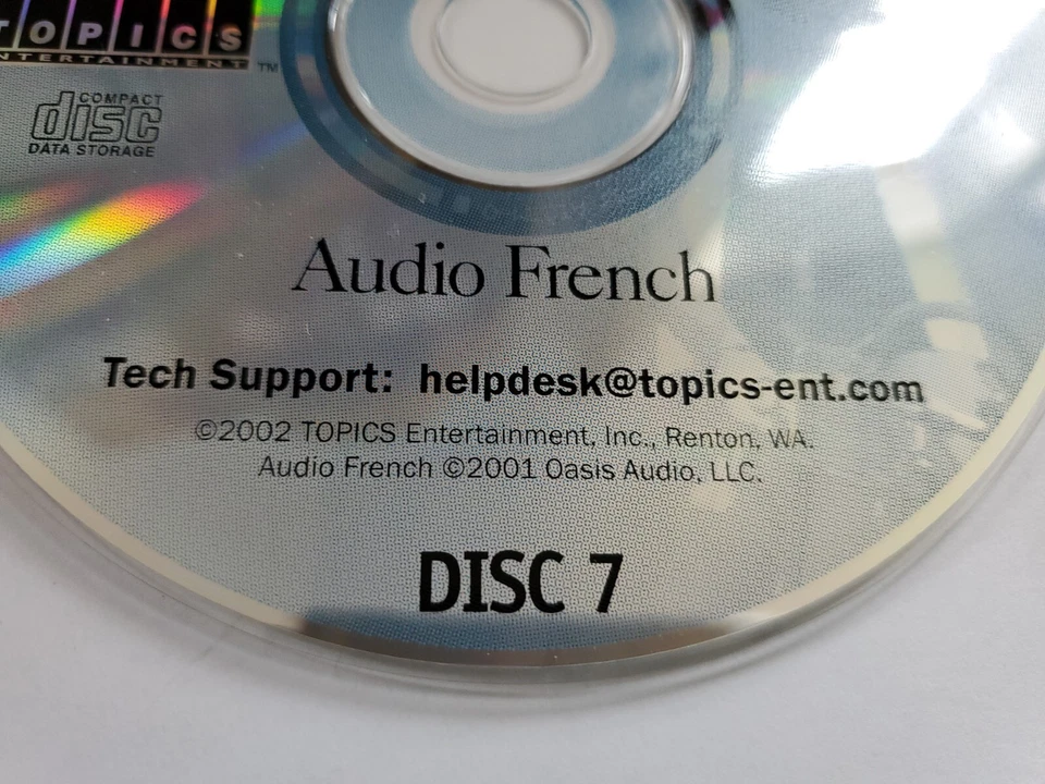 Disco CD Rom de audio de inmersión instantánea francés Pro Suite 7 SOLO 2002 Foto 4 de 4