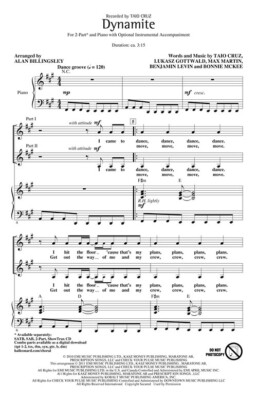Dynamite 2-Part Pop Choral Series Taio Cruz