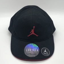 NEW JORDAN JUMPMAN ADJUSTABLE SNAPBACK HAT BLACK RED YOUTH 2/4T 7A1417-KR5
