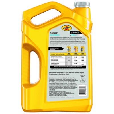 Pennzoil Platinum Full Synthetic SAE 10W-30 Motor Oil Made From