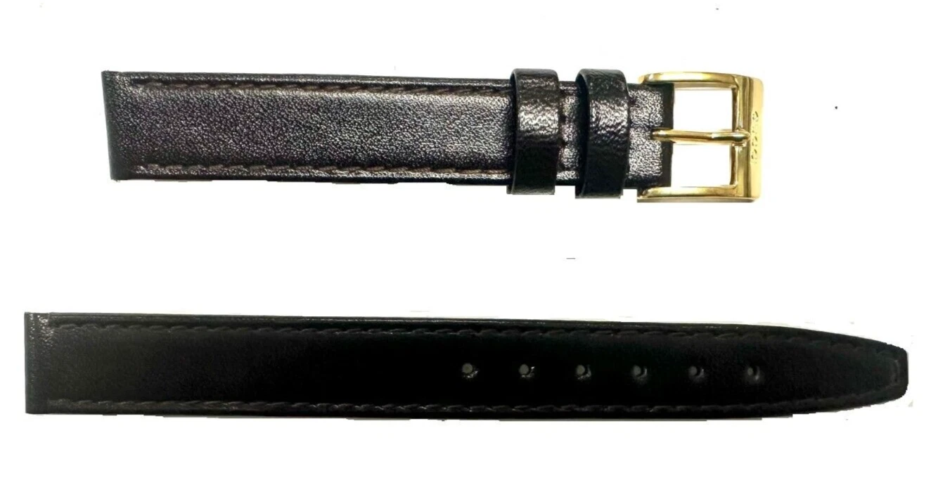 Gucci 12 MM Dark Brown Genuine Leather Watch Band Silver Buckle New