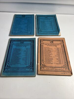 Set Of 4 Reader's Digest  1927 Will Durant Richard E Byrd P W Wilson