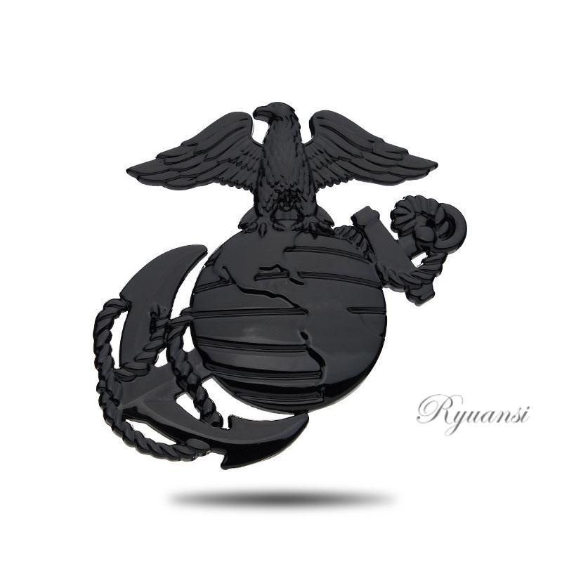 Chrome Metal USMC Eagle Globe & Anchor Emblem Badge – Car/Truck Sticker