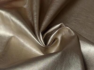 CRS FUR FABRICS Faux Leatherette Pleather Fabric Material LIGHT GOLD