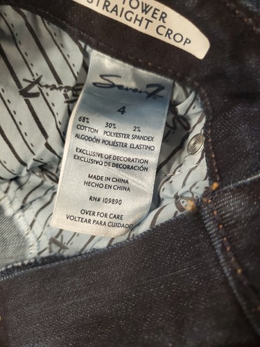 Jeans da donna blu Seven7 Tower taglia 4 denim - Foto 6 di 7