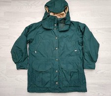Ll Bean Ladies Vintage Goretex Maine Wardens Hooded Parka Coat - Green Medium