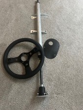 Mustang 1979-93  Drag Race  Steering Column W Grant 673 Wheel Firewall Pl