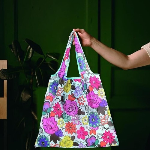 Reusable Folding Shopping Tote Bags – Waterproof, Washable, Lightweight - Picture 4 of 5