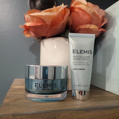 Unopened Elemis Pro Collagen Marine Cream And Pro Collagen Matrix Cream Bundle