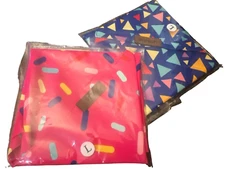THLOH Dog Birthday Bandanas 2 Pack Scarf Confetti Triangle Print Pet Sz L