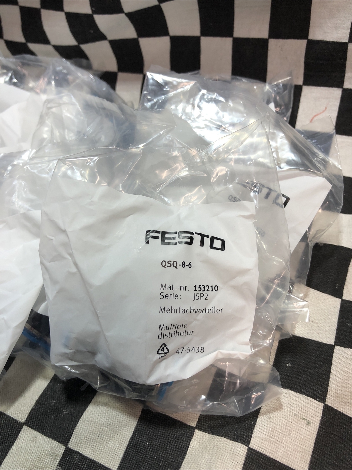 Festo Pushin Y Connector QSY108 (3X) & QSQ86 (10X) SMC AS2211FN02