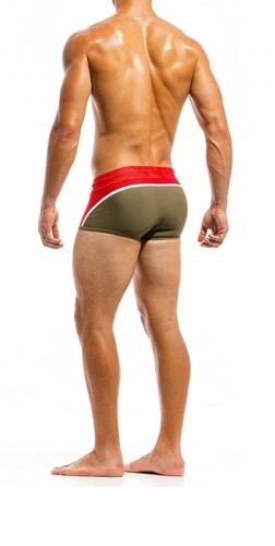 MEDIUM Modus Vivendi Swimwear Multi Swim-Trunk Red JS1821 73 - Picture 5 of 6