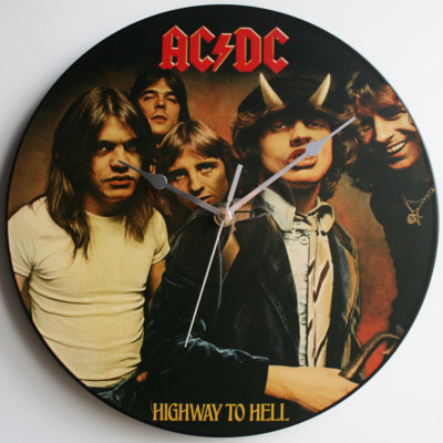 AC/DC - Highway to Hell (1979) - 12'' Vinyl Schallplattenuhr