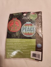 Dimensions JOLLY PEACE ORNAMENTS Cross Stitch Kit Perforated felt 2 Christmas