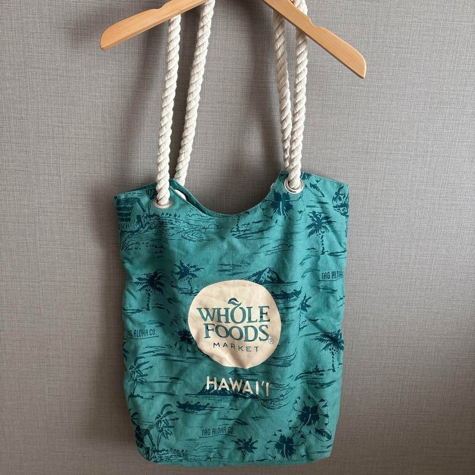 Whole Foods Market Hawaii Aloha Rope Tote Bag - Hawaiian Design ...