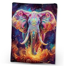 Beautiful Elephant Blanket - Soft, Lightweight Flannel, 60 50 Inch Elephant03