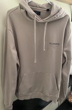 Mens ALLSAINTS Pullover Hoodie, Light Brown, Size Large