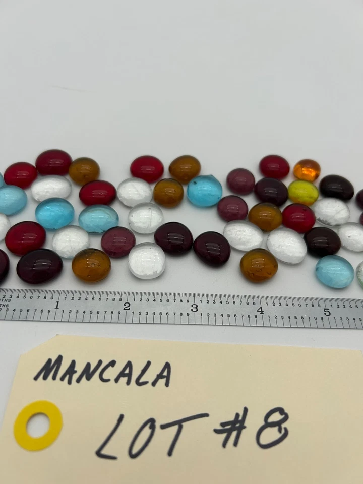 PIEDRAS MANCALA - PIEZAS DE JUEGO - PIEDRAS DE VIDRIO DE REPUESTO SOLAMENTE - USADAS - LOTE #8 Foto 3 de 4