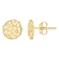 JFL Diamonds & Timepieces 10K Gelbgold Unisex Ohrstecker Diamond-Cut 8Mm