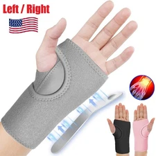 2× Metal Wrist Brace Carpal Tunnel Arm Wrist Splint Night Support Pain Relief US