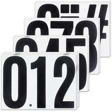 12 Sheets 7 Inch 0-9 Black Large Vinyl Number Sticker Self Adhesive Set