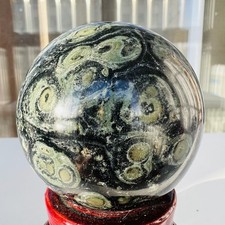 Sfera di cristallo di diaspro Kabamba naturale Kambaba Rock Agata Minerale Reiki 1,027 libbre