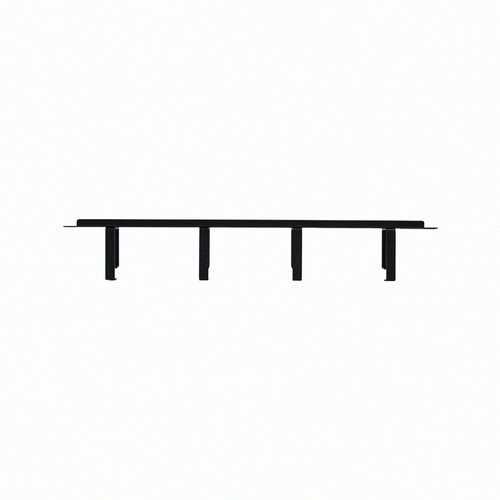 Horizontal Rack Mount Cable Management Bracket 1U With 4 D-Rings 2-Inches Deep - Afbeelding 3 van 4