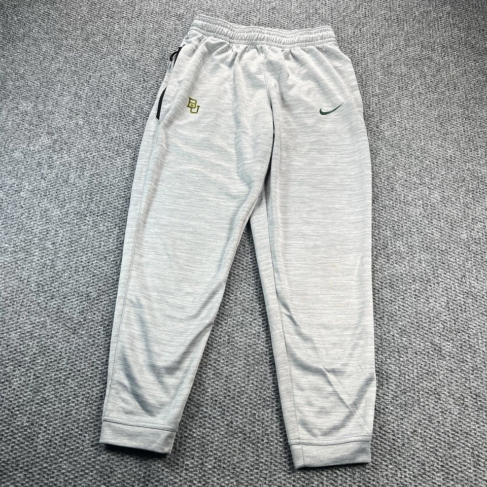 Baylor Bears Nike Dri Fit Pants Mens Medium Gray Sweatpants Joggers Swoosh Elite - Image 2 of 4