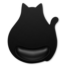 Hsxnam Ergonomic Mouse Pad with Wrist Rest, Cute Cat Standard, Jet Black