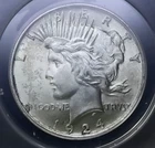 1924 Silver Peace Dollar AU 58 Details