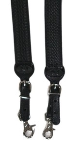 Nocona Basket Weave Genuine Leather Black Suspenders Braces Size Xlarge Men's