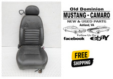 2000-2004 Mustang Passenger Front Seat Leather - Black - With Tracks